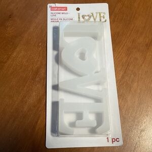 Craft Smart Silicone Mold LOVE New/Sealed